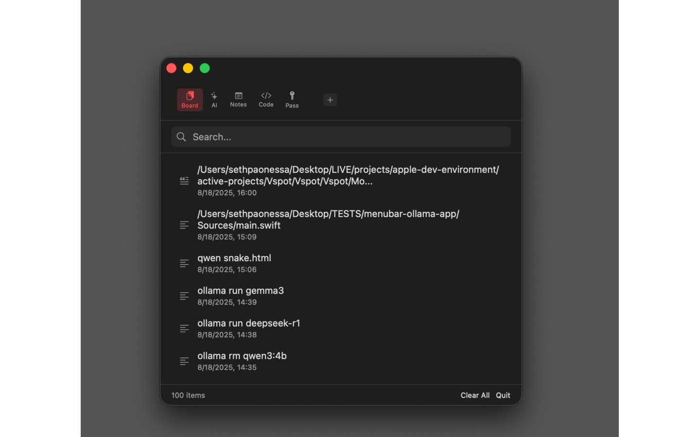 Screenshot of Vspot main interface showing organized workflow content with intelligent categorization